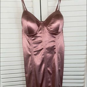 Spaghetti strap satin dress
